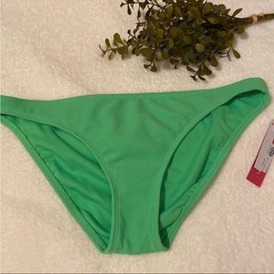 Womens Green Cheeky Bikini Swim Bottoms